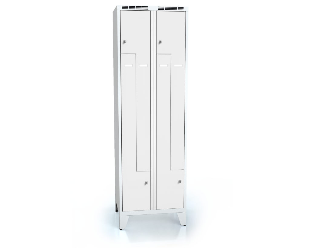 Cloakroom locker Z-shaped doors ALDUR 1 with feet 1920 x 600 x 500